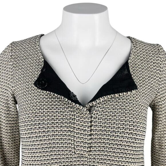 BA&SH Yoko Gold Metallic Knit Top Sz 0 - Picture 2 of 5